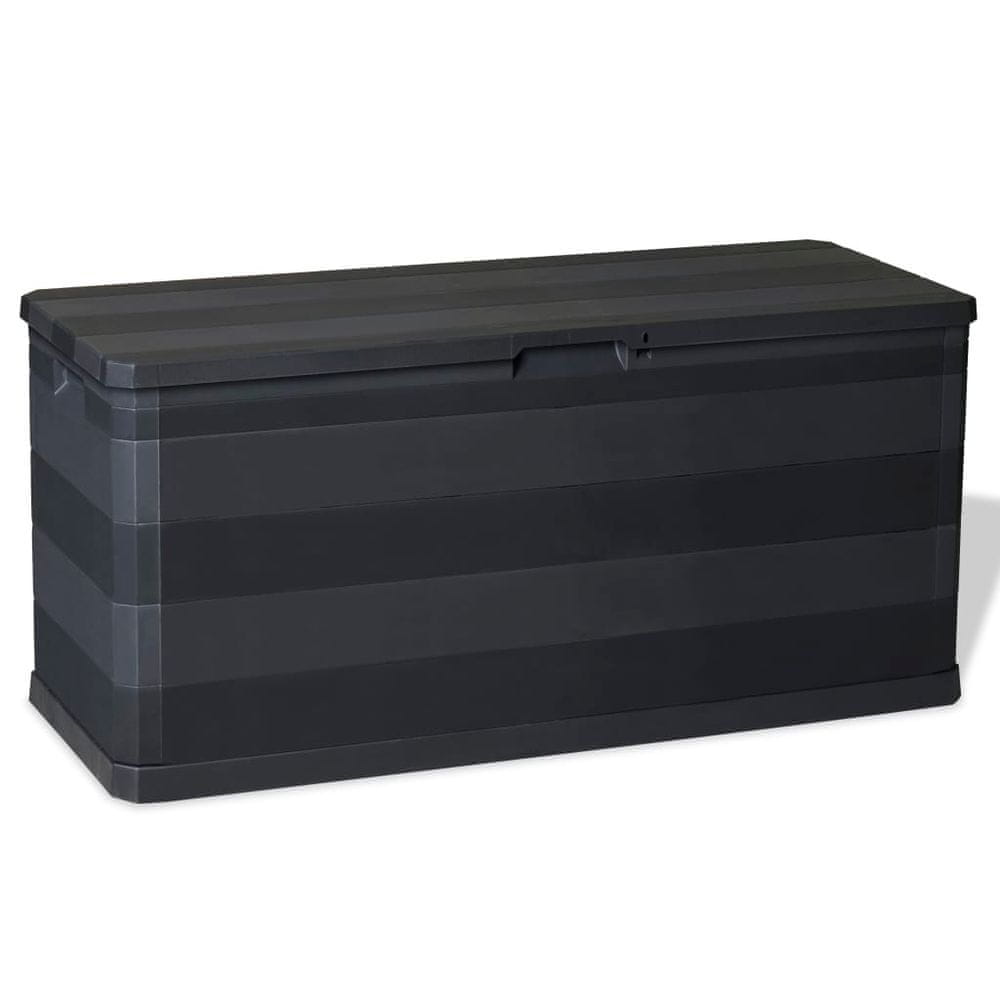 Petromila vidaXL Záhradný úložný box čierny 117x45x56 cm